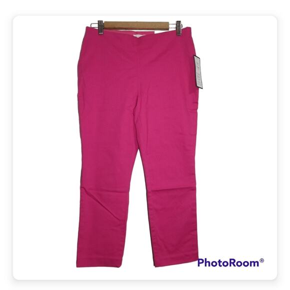 NWT Charter Club Hot Pink Crop Pants - Picture 1 of 8